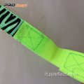 Fascia riflettente con cinturino in tessuto con stampa zebra verde